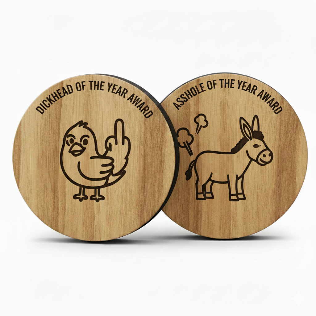 Dickhead of the Year Award Coin