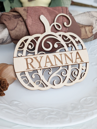 Pumpkin Personalized Place Cards