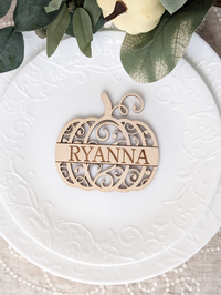 Pumpkin Personalized Place Cards